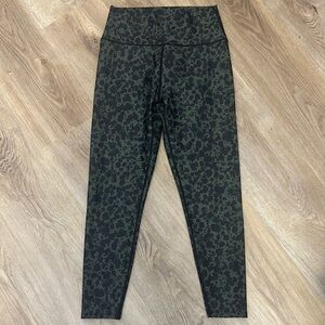SAGE Green and Black Camouflage Leggings size M